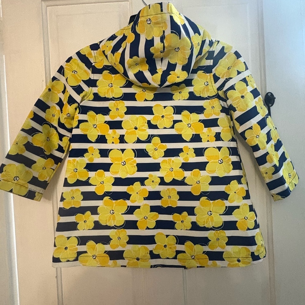 Gymboree Navy and Yellow Floral Raincoat - Picture 5 of 5
